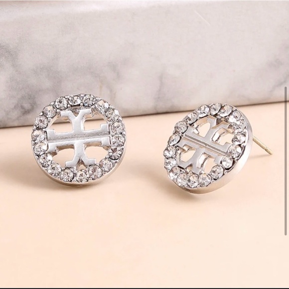 NWT Tory Burch “Inspired” Sliver Plated  Earring Stud  OS - Picture 3 of 3